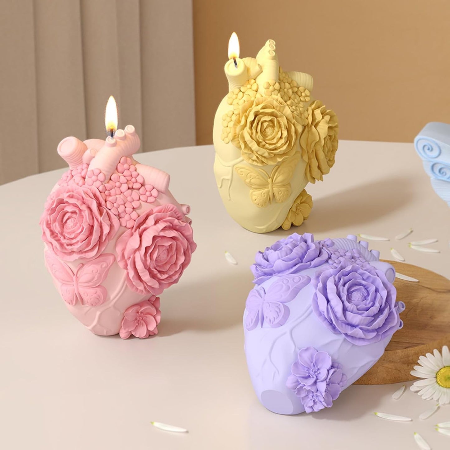 Heart Floral Mold MB184