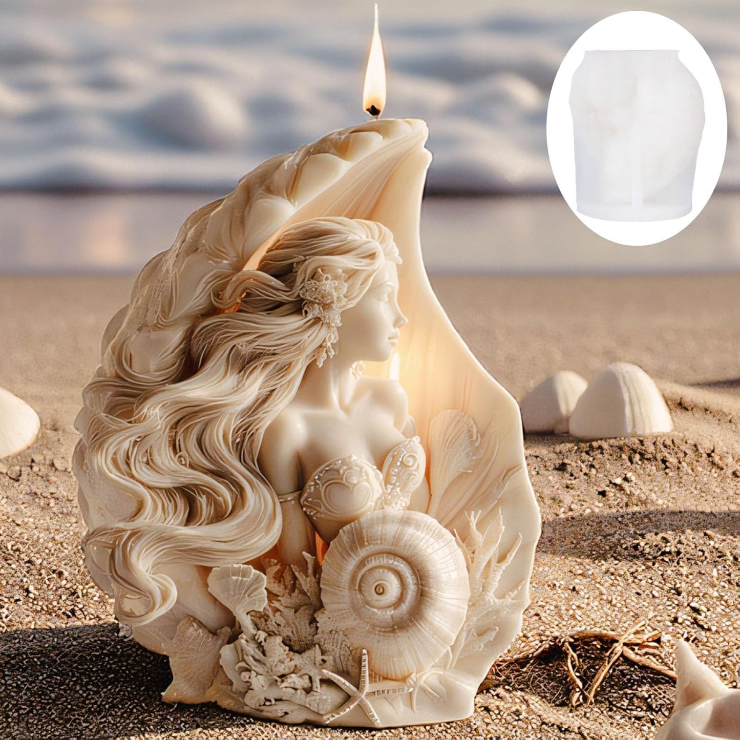 Ocean Conch Mermaid Mold MB092