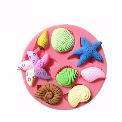 8 Cavity Sea Shell Conch Mould CD009