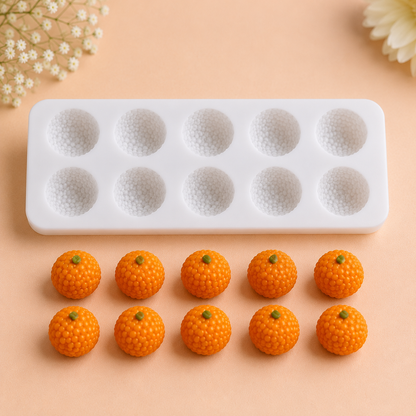 10  Cavity Motichur Laddu Miniature Mold CD017