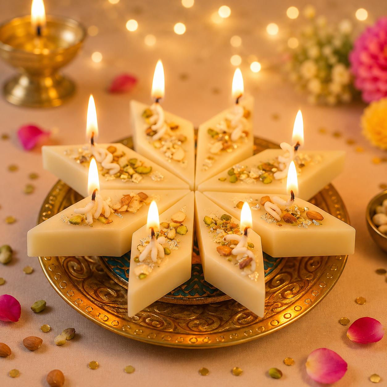 3 Cavity Kaju Katli Candle Mould MB233