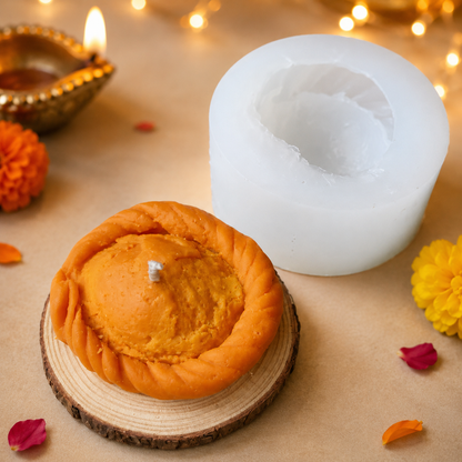 Round Gunjiya Candle Mould MB017
