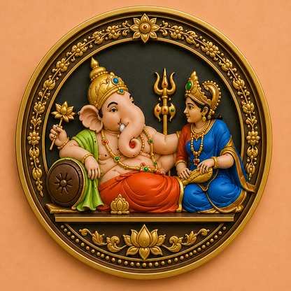 Sharda Ganpati Divine Round Mold ADM028