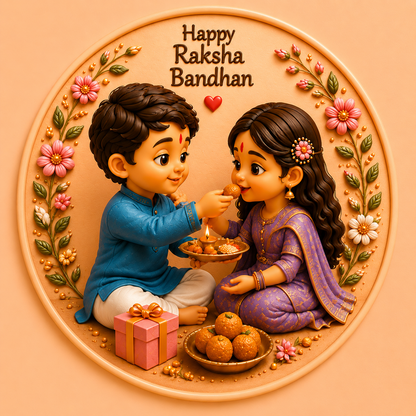 Sweet Sibling Moments Raksha Bandhan Mold ADM046