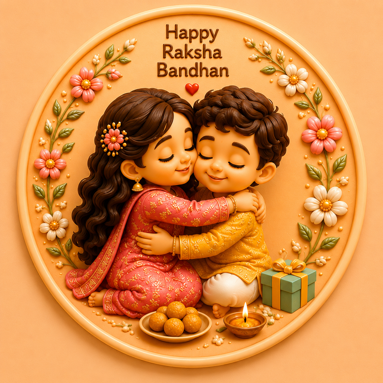 Hug of Happiness Rakhi Mold ADM051
