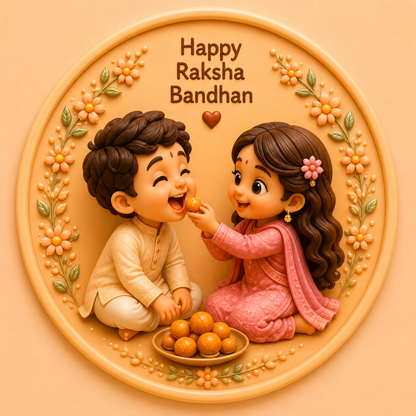 Ladoo Sharing Siblings Mold ADM055