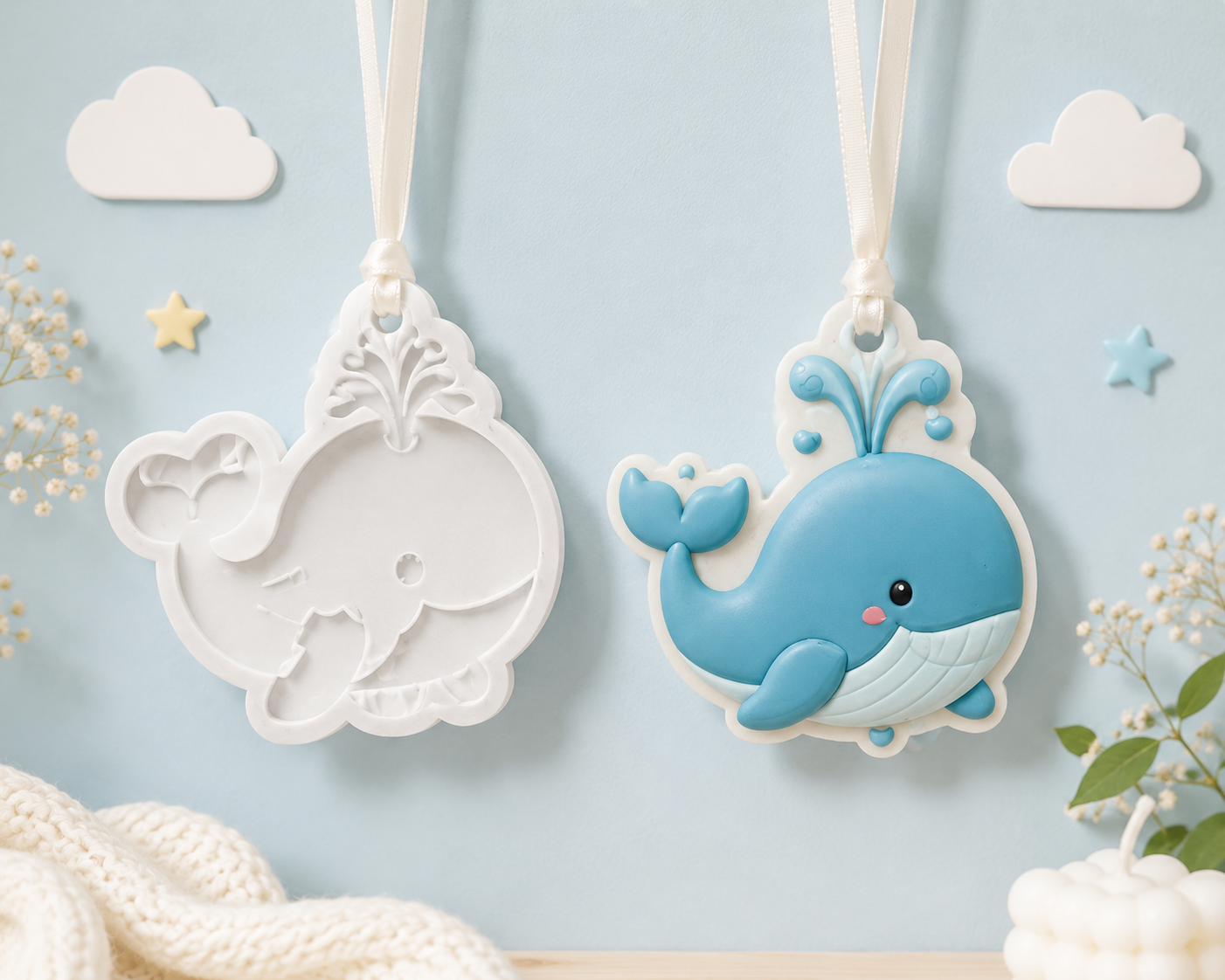 Bubble Splash Whale Wax Sachet Mold WM018