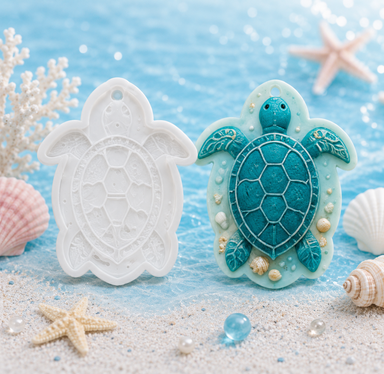 Ocean Treasure Turtle Wax Sachet Mold WM020