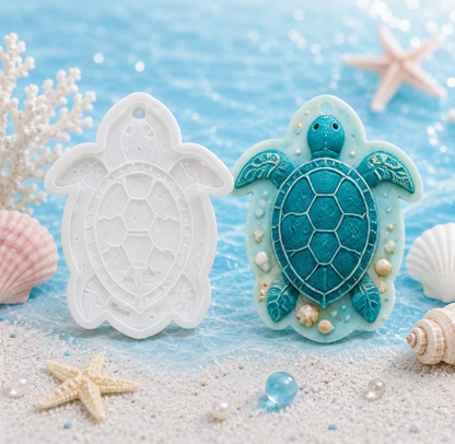 Ocean Treasure Turtle Wax Sachet Mold WM020