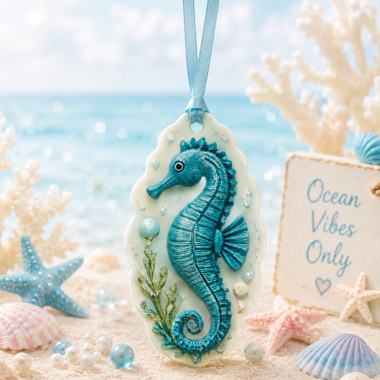 Ocean Treasure Seahorse Wax Sachet Mold WM023