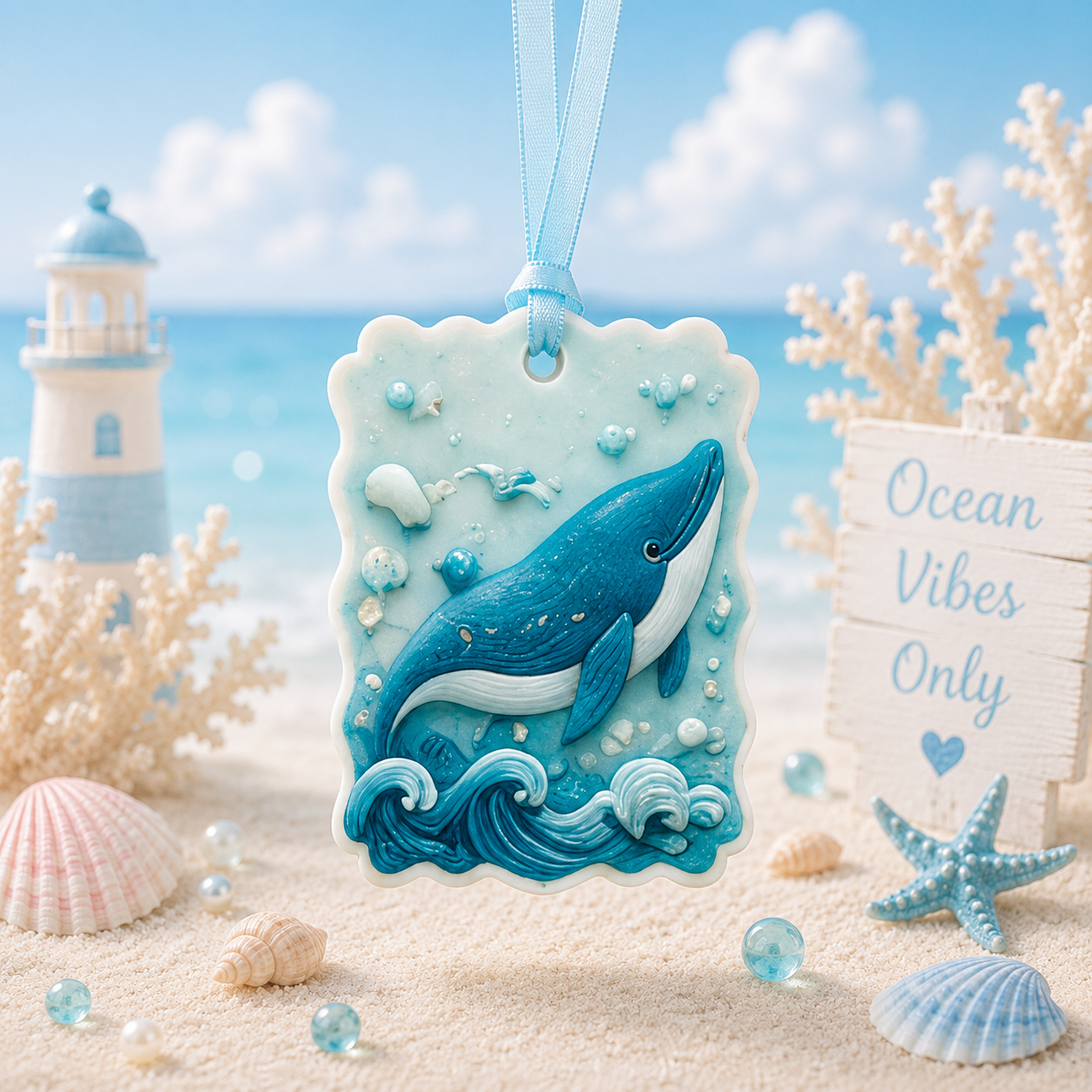 Ocean Splash Whale Wax Sachet Mold  WM026