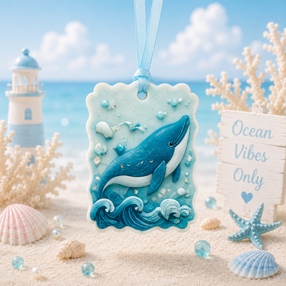 Ocean Splash Whale Wax Sachet Mold  WM026