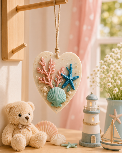Ocean Heart Wax Sachet Mold  WM031