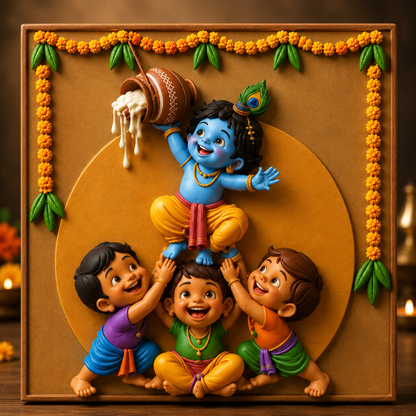 Joyful Krishna Friends Mold ADM012