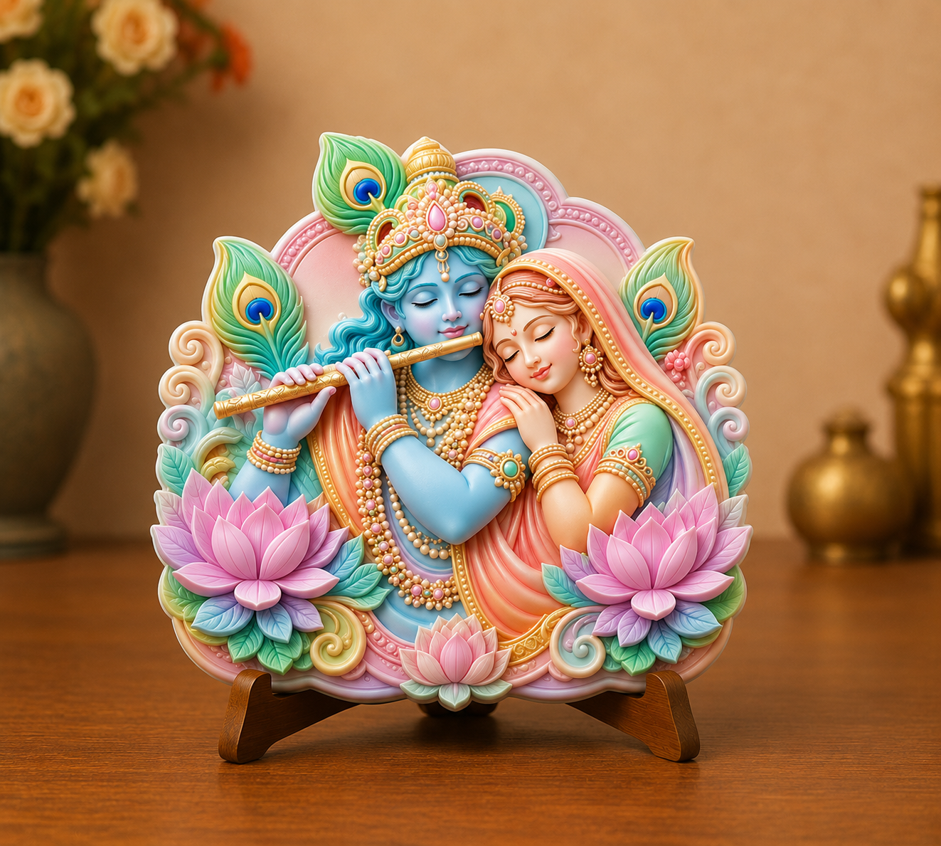 Radha Krishna Lotus Mold ADM014