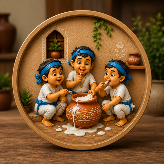 Makhan Sharing Krishna Mold  ADM019