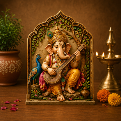 Veena Ganesha Mold ADM026