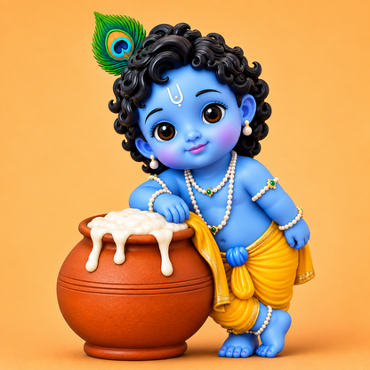 Bal Krishna with Matki ADM069