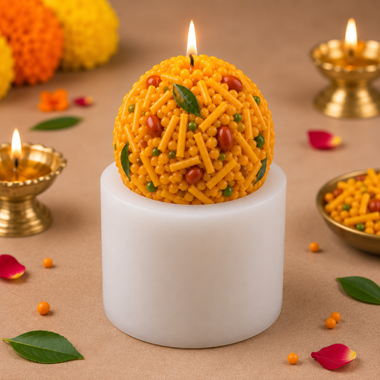 Namkeen Chivda Laddu Candle Mold MB226