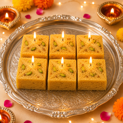 4 Cavity SoanPapdi Candle Mold MB234