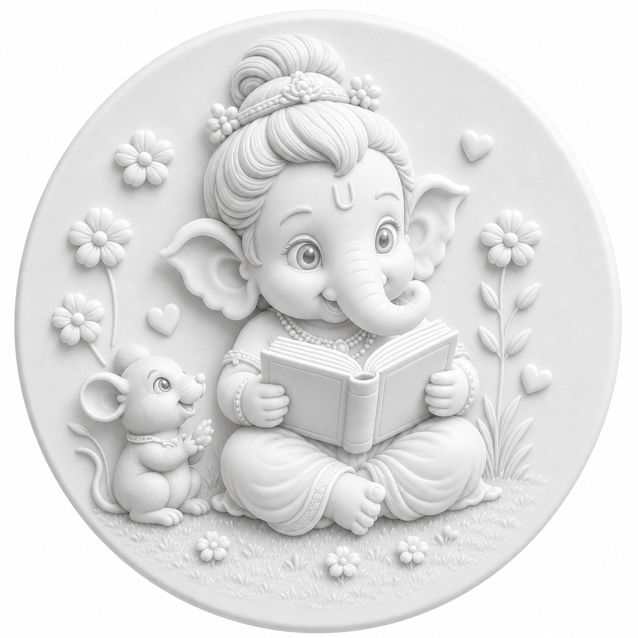 Knowledge Blessing Ganapati Mold ADM031