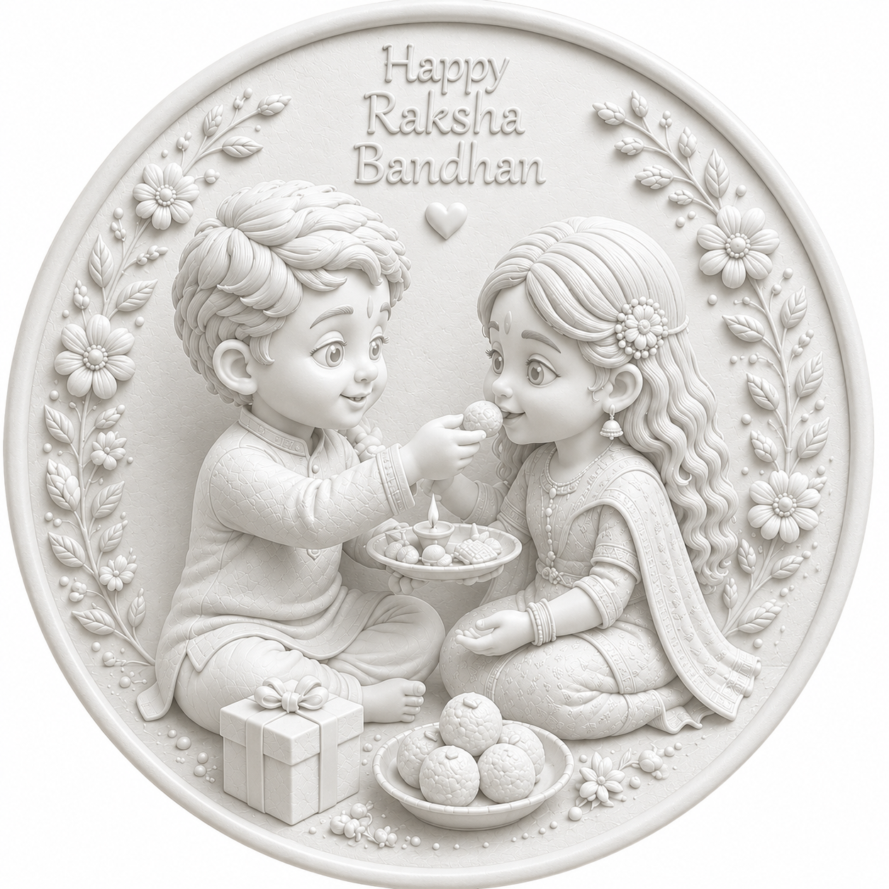 Sweet Sibling Moments Raksha Bandhan Mold ADM046