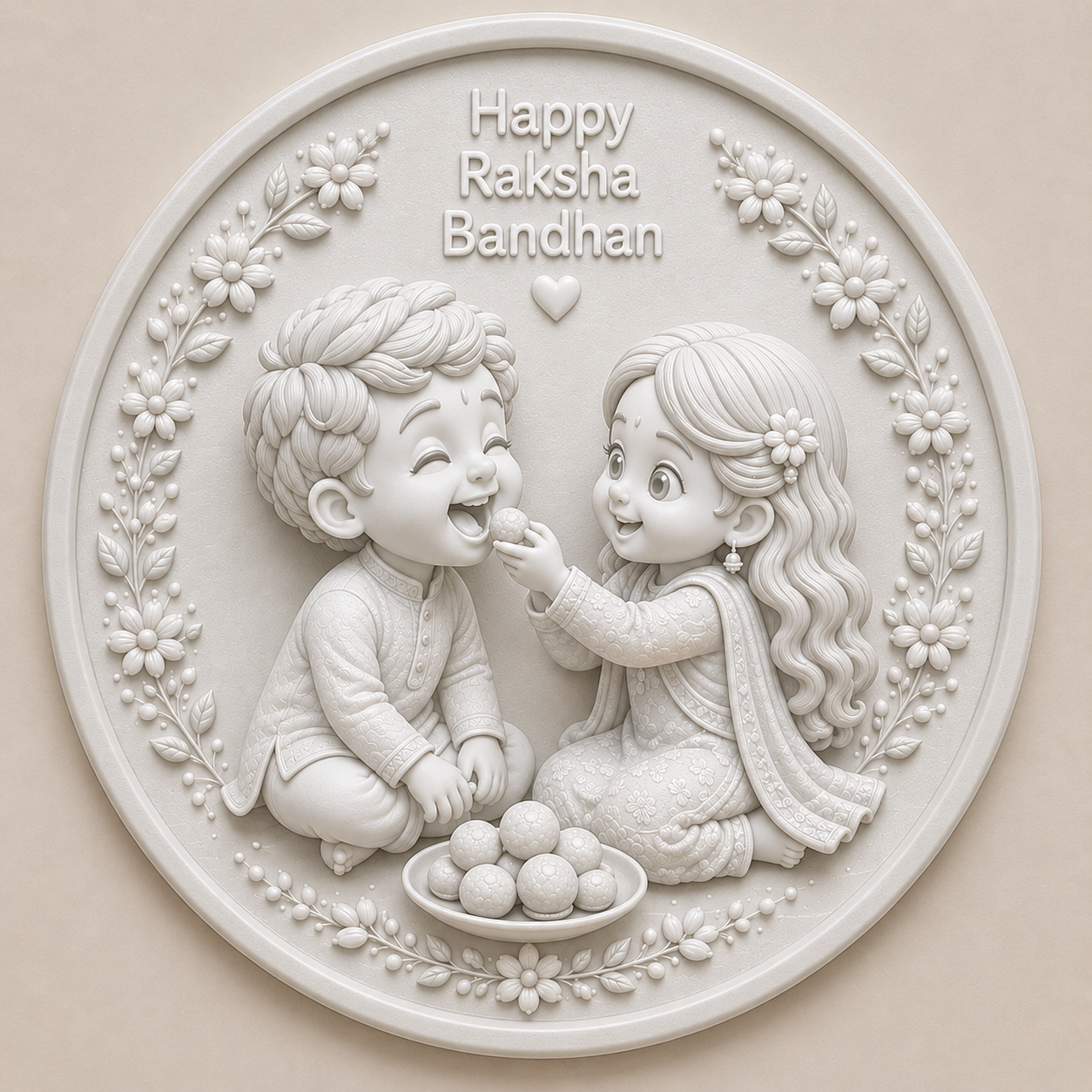 Ladoo Sharing Siblings Mold ADM055