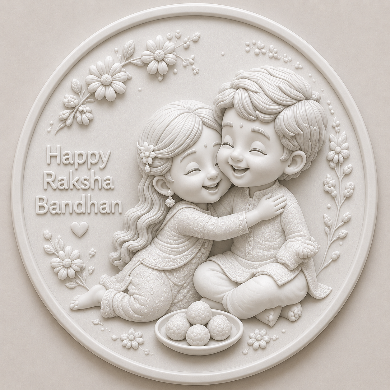 Sweet Sibling Embrace Mold ADM058