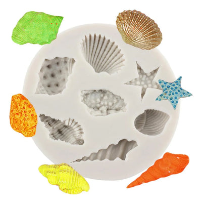 7 Cavity Sea Shell Conch Mould CD010