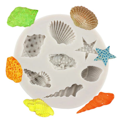 7 Cavity Sea Shell Conch Mould CD010