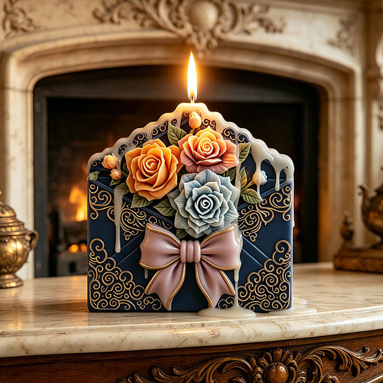 Rose Letter Candle Mold MB196
