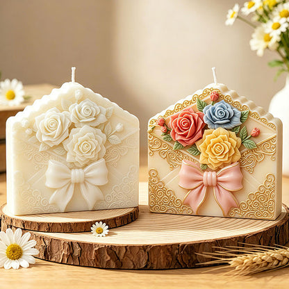 Rose Letter Candle Mold MB196