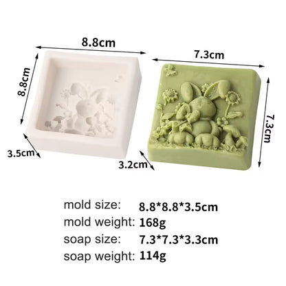 Rabbit Garden Soap Mold SPM007