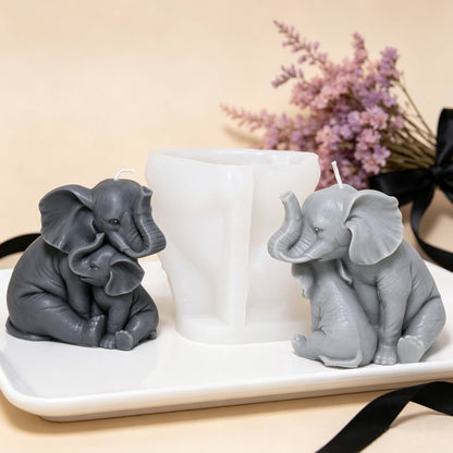 Elephant With Baby Mold MB144