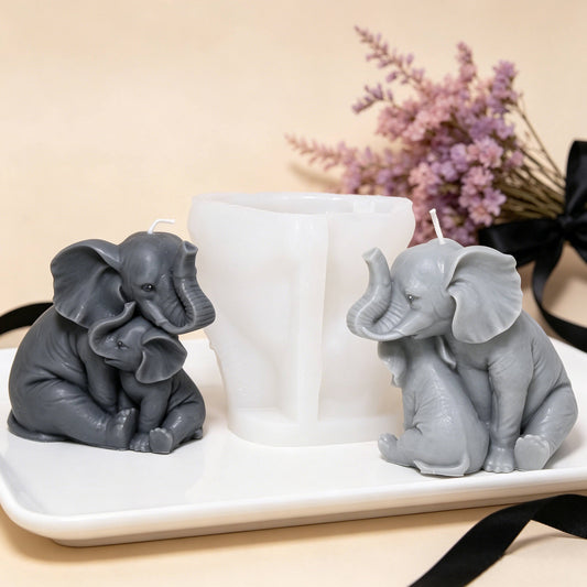 Elephant With Baby Mold MB144
