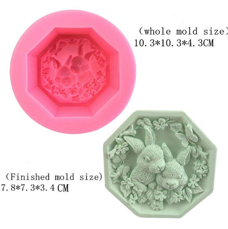 Cute Bunny Soap Mold SPM026
