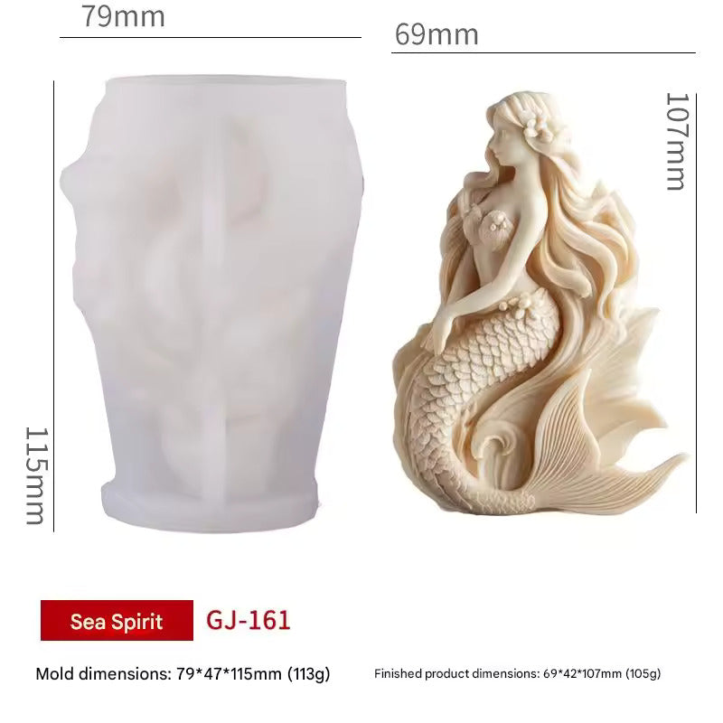 Mermaid Candle Mold II MB097