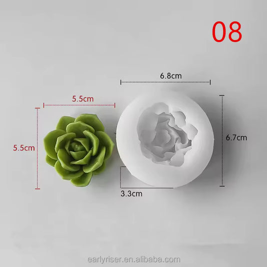 Green Lotus Candle Mold MB133