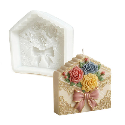 Rose Letter Candle Mold MB196