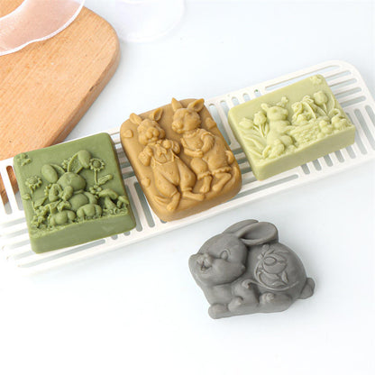 Rabbit Garden Soap Mold SPM007