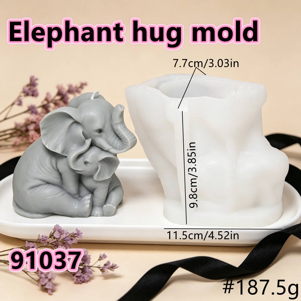 Elephant With Baby Mold MB144