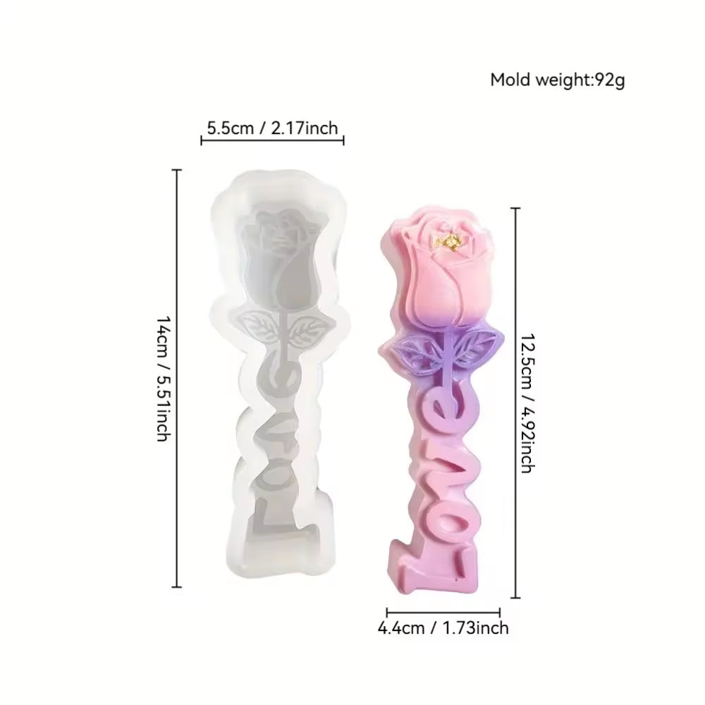Love With Rose Candle Molud  MB117