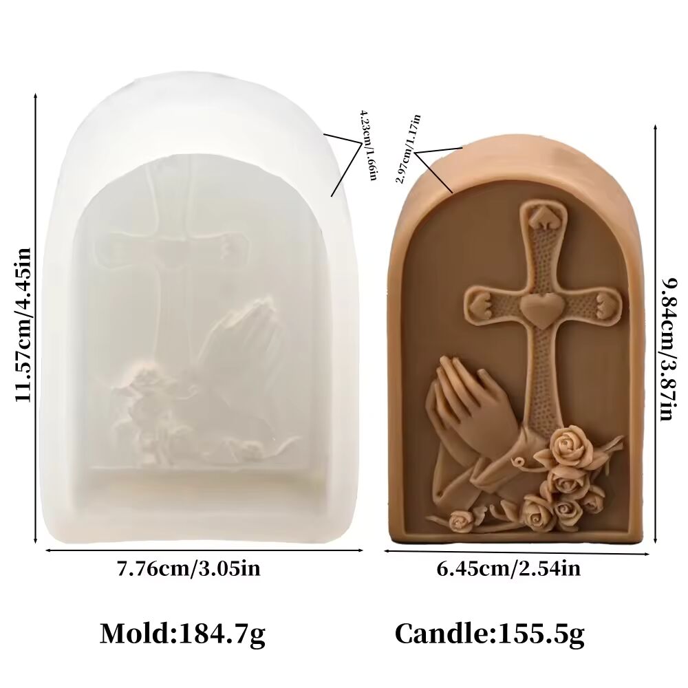 Prayer Cross Candle Mold MB211