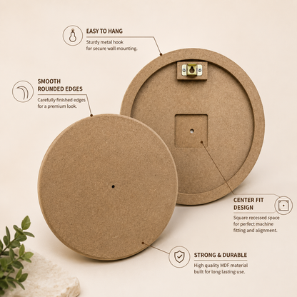 MDF Rounded Edge Clock Base MF001