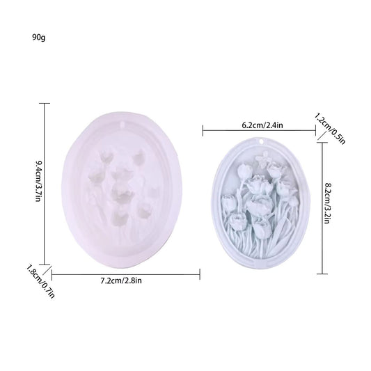 Rose Silicone Mold Wax Sachet WM010