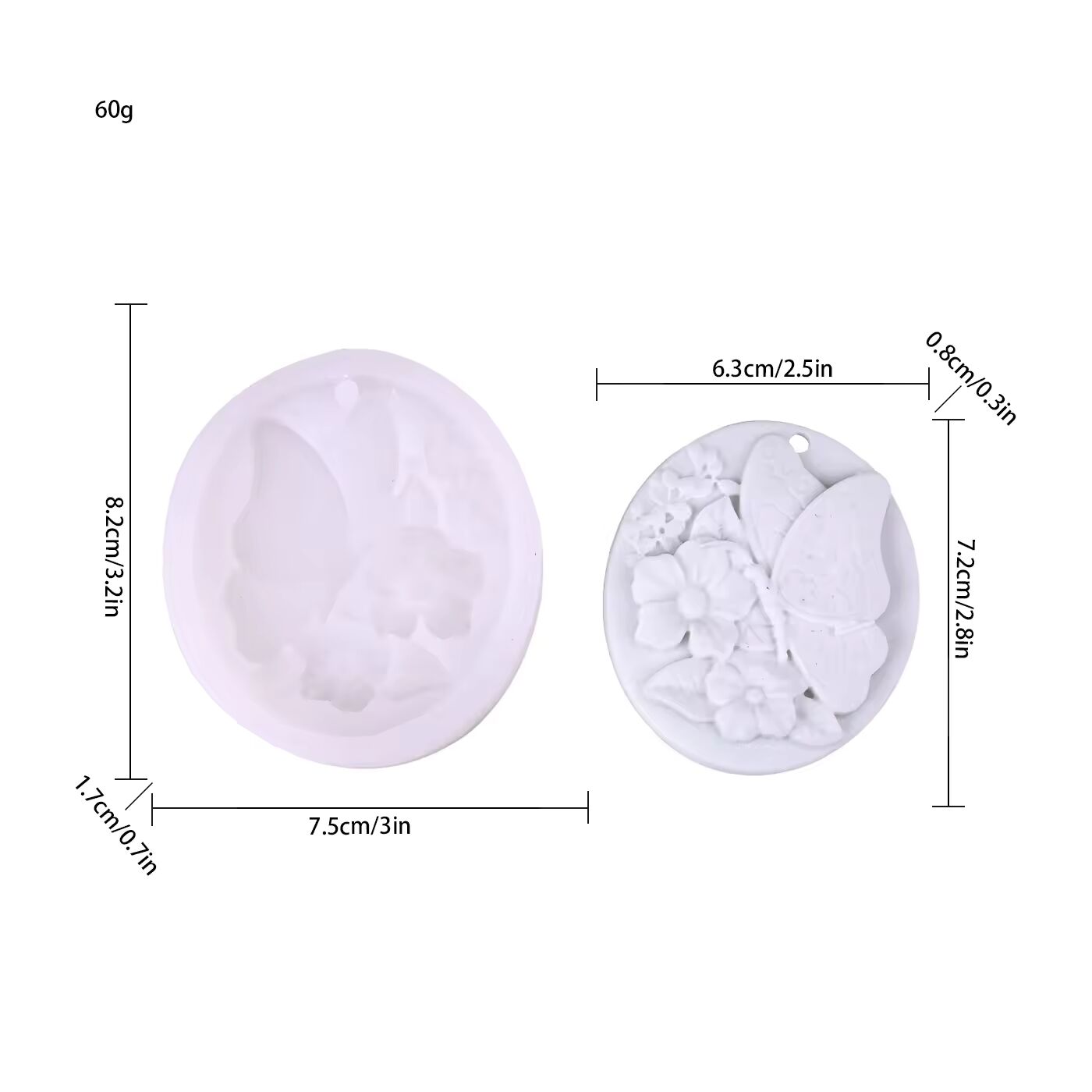 Tulip and Butterfly Silicone Mold Wax Sachet WM011