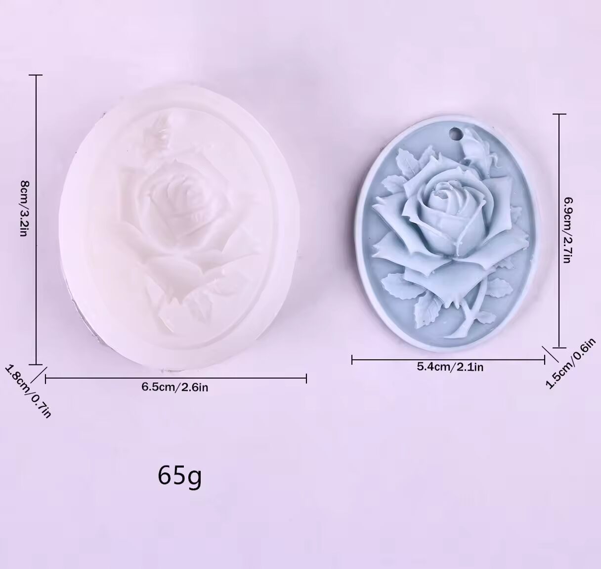 Rose Flower Silicone Mold Wax Sachet WM012