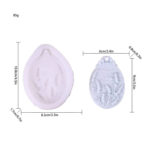 3D Lavender Silicone Mold Wax Sachet WM014