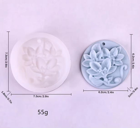 3D Floral Silicone Mold Wax Sachet WM005