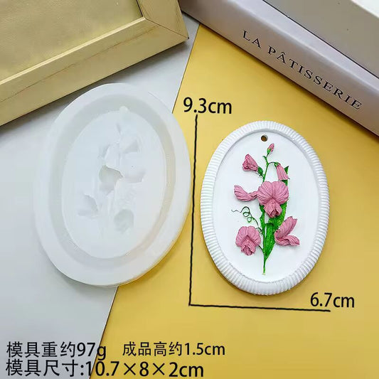 3D Sweet Pea Floral Silicone Mold Wax Sachet WM003